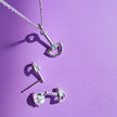 Blauer Chalcedon Boot Sterlingsilber Halskette