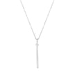 Minimalist Silver Bar Pendant Necklace