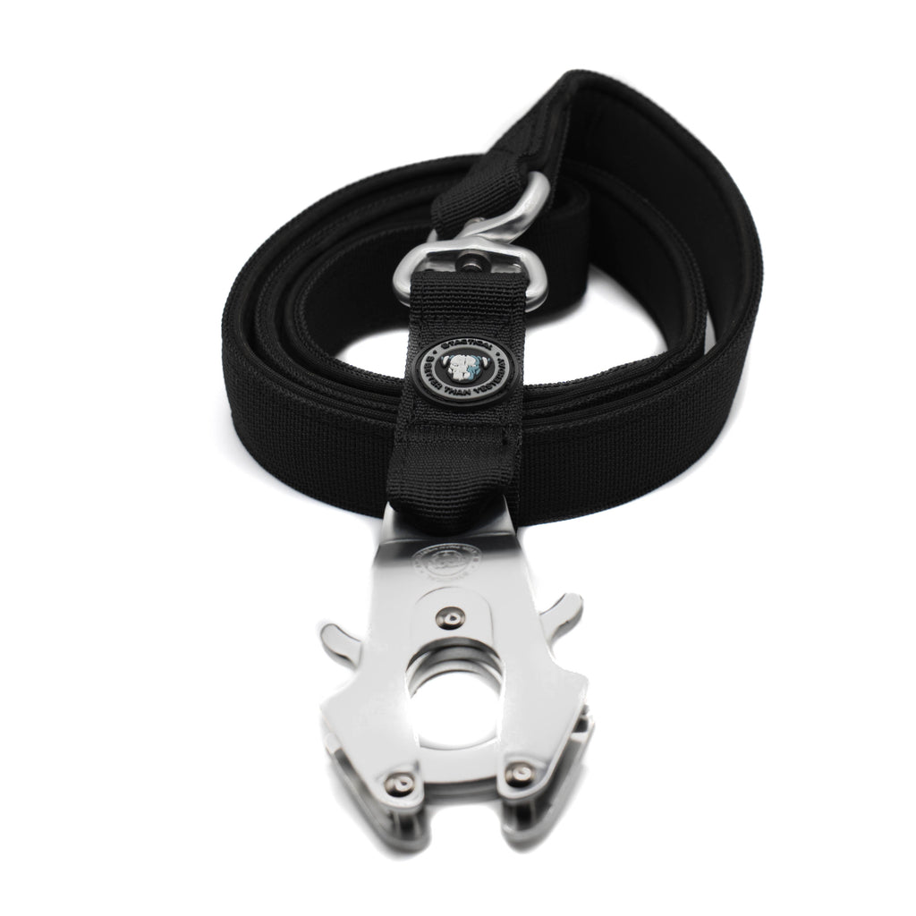 BTactical™ Nylon Frog Clip Dog Lead |  Extra-Strong Anti Tangle - Midnight Black