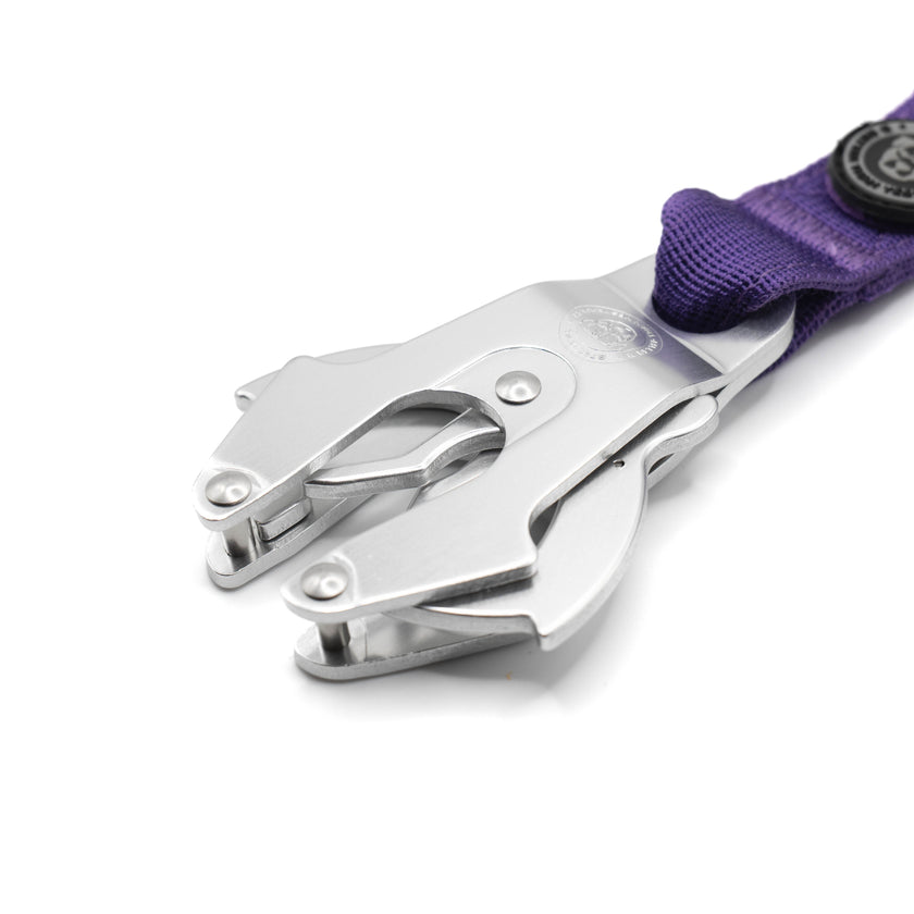 BTactical™ Nylon Frog Clip Dog Lead | Extra-Strong Anti Tangle - Lavender Purple