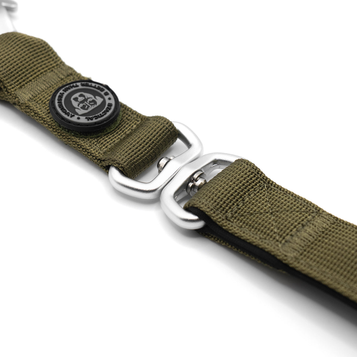 BTactical™ Nylon Frog Clip Dog Lead | Extra-Strong Anti Tangle - Khaki Green