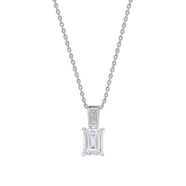 Diamonfire Emerald Cut Zirconia Pendant