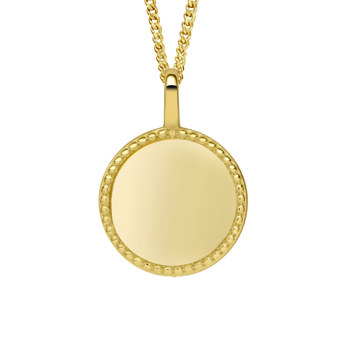 Beginnings Milgrain Edge Disc Pendant