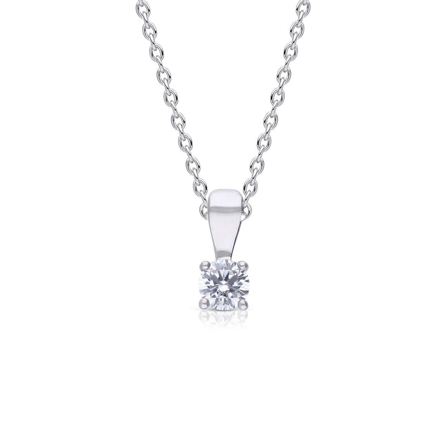 Colgante Diamonfire de cuatro garras y un quilate