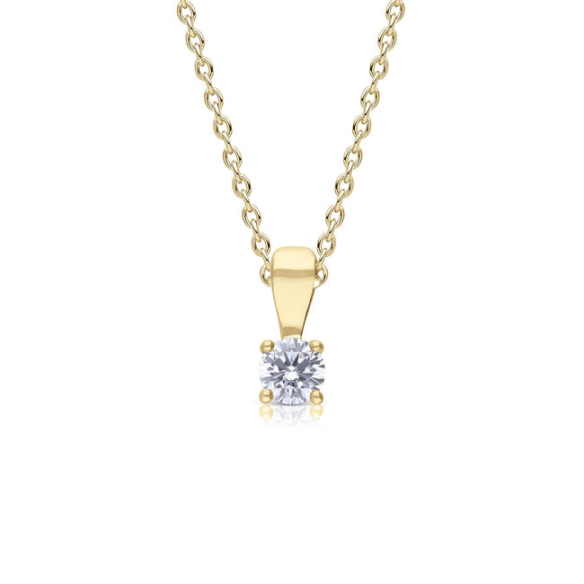 Colgante Diamonfire de cuatro garras y un quilate