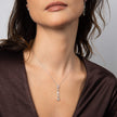 Diamonfire Elongated Half Bezel Pendant