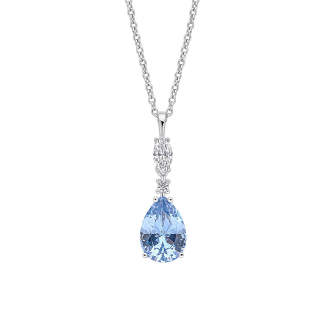 Diamonfire Teardrop and Marquise Drop Pendant
