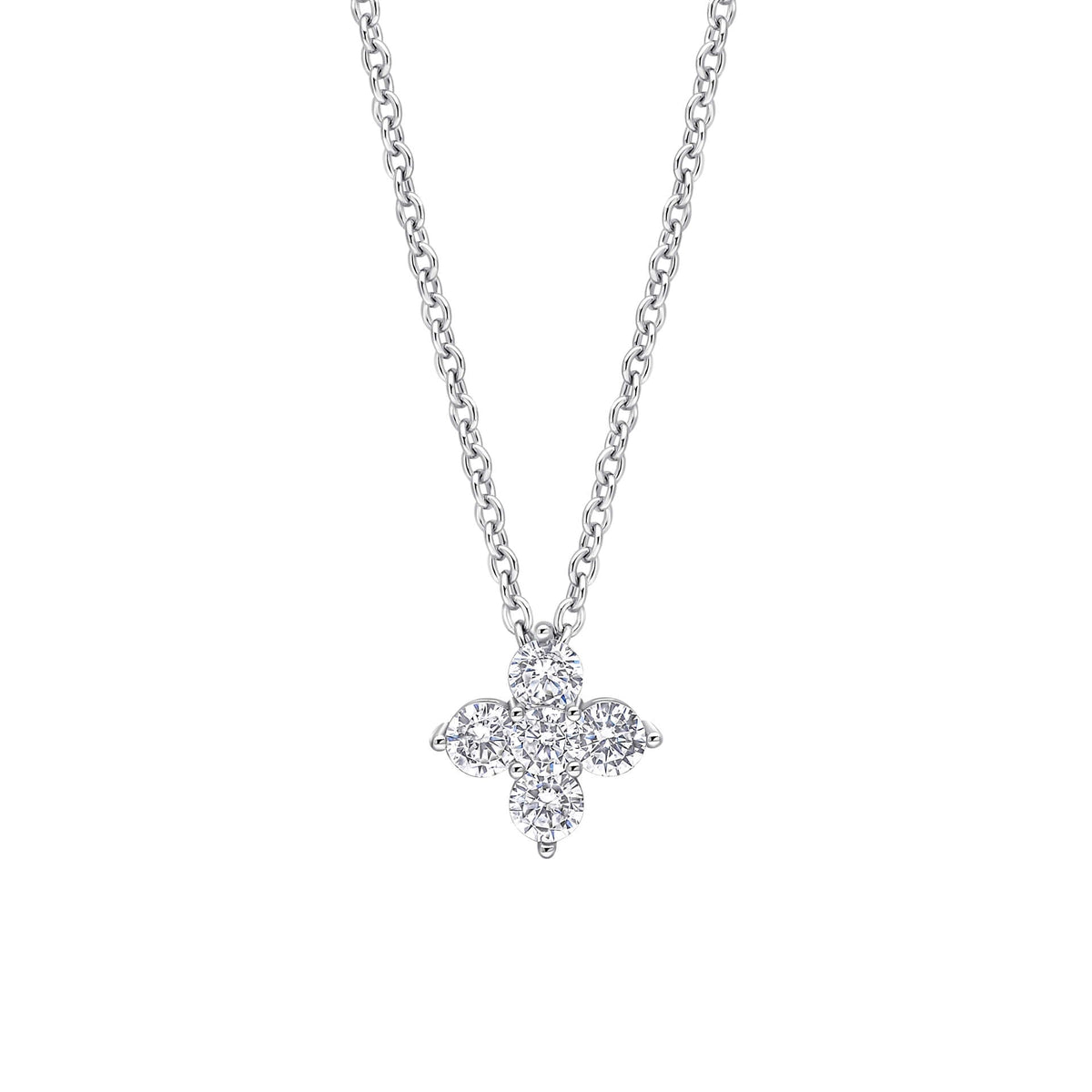 Diamonfire Zirkonia Cluster Blumenanhänger