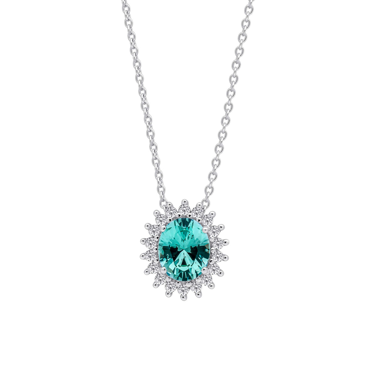 Diamonfire ovaler Zirkonia-Pavé-Anhänger