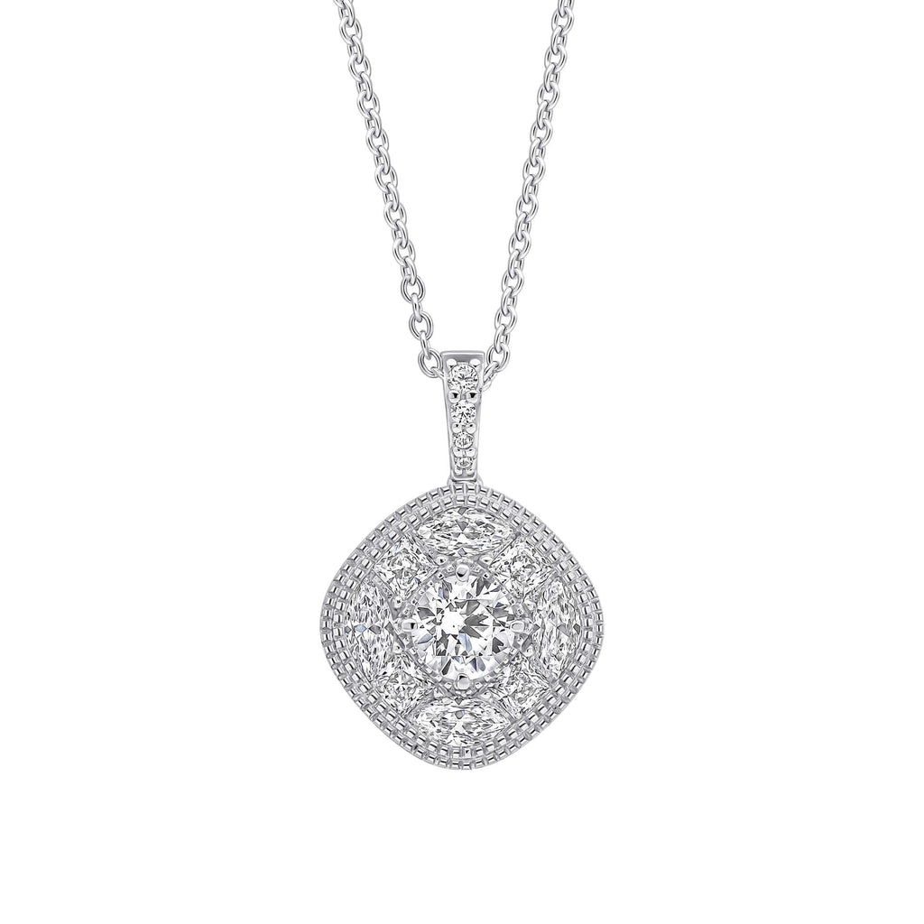 Diamonfire Pave Stippled Pendant