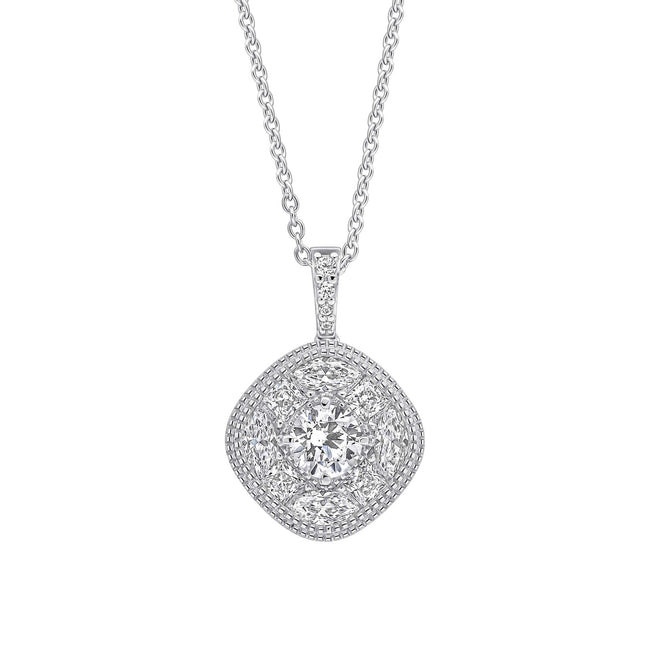 Diamonfire Pave Stippled Pendant
