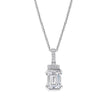 Diamonfire Tropfenanhänger mit Smaragd-Schliff und halber Lünette