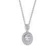 Diamonfire Halo Double Drop Pendant