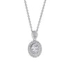 Diamonfire Halo Double Drop Pendant