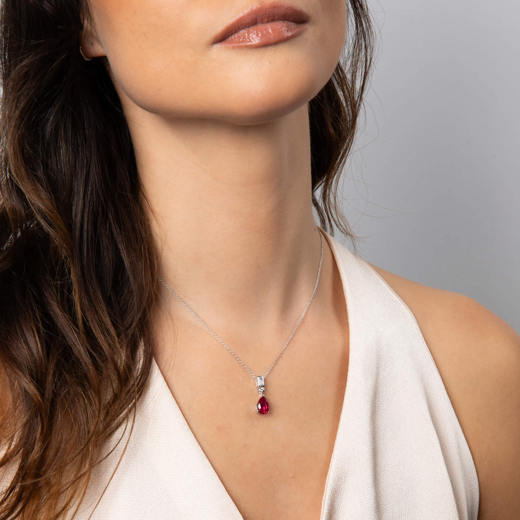 Diamonfire Bezel and Teardrop Pendant