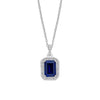 Diamonfire Geometric Halo Drop Pendant