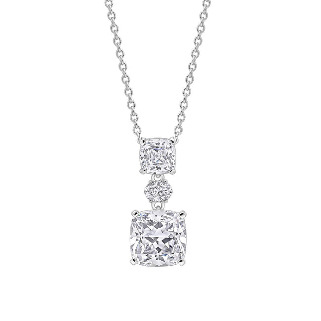 Diamonfire Radiant & Oval Cut Drop Pendant