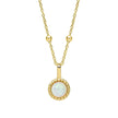 Beginnings Milgrain Semi-Precious Cabochon Birthstone Pendant