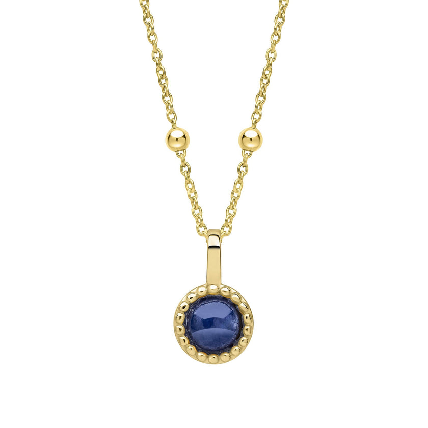Beginnings Milgrain Semi-Precious Cabochon Birthstone Pendant