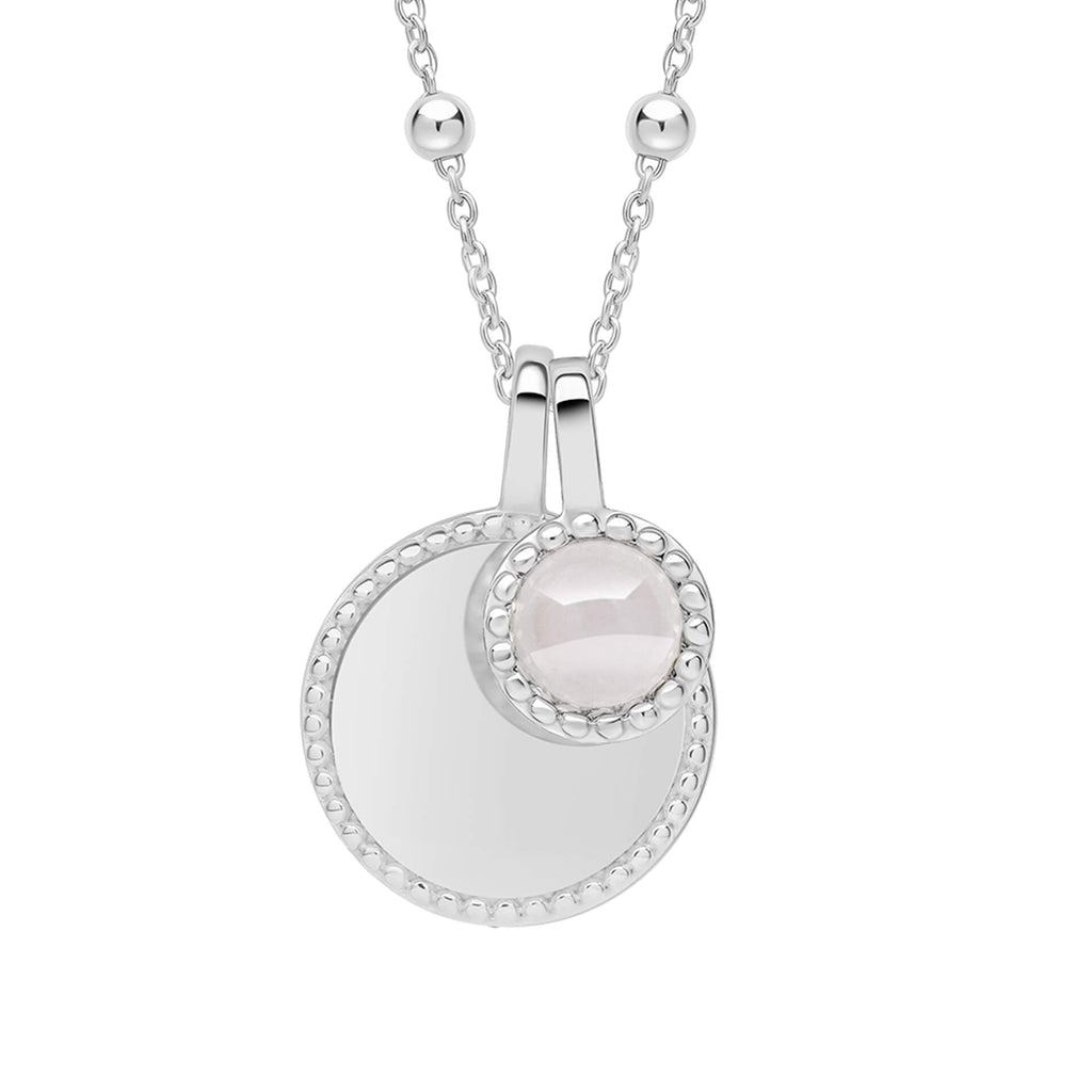 Beginnings Milgrain Semi-Precious Cabochon Birthstone Necklace
