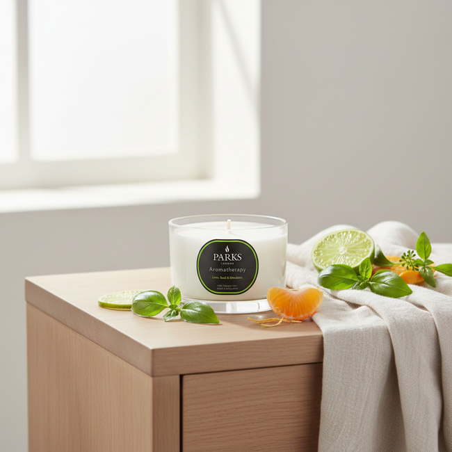 LIME, BASIL & MANDARIN CANDLE 70G
