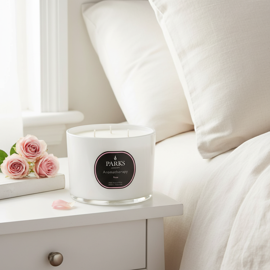 ROSE 350G 3 WICK CANDLE