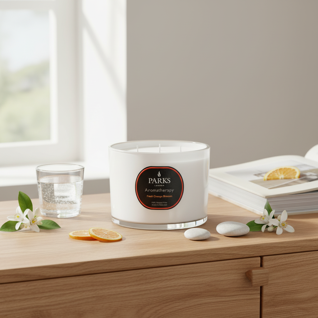 FRESH ORANGE BLOSSOM 350G 3 WICK CANDLE