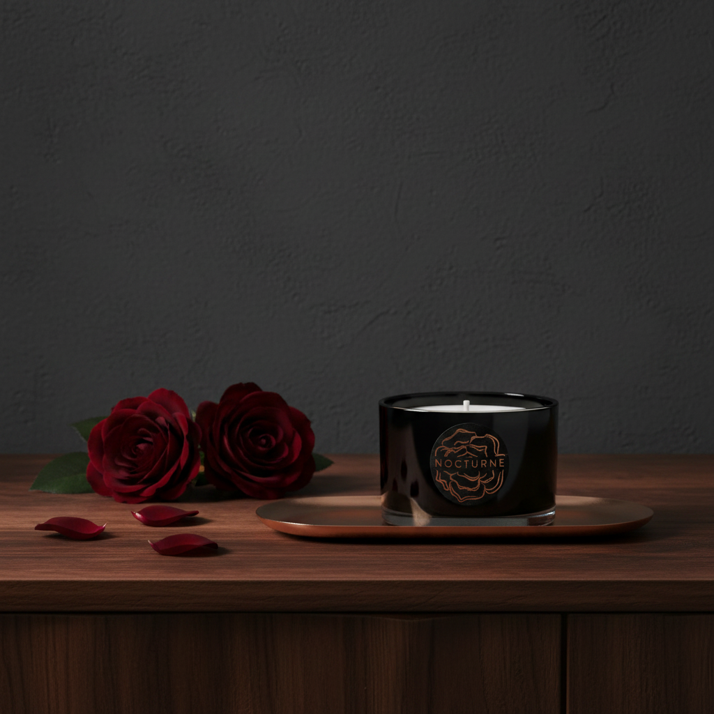 NOCTURNE DARK ROSE TRAVEL CANDLE 70G