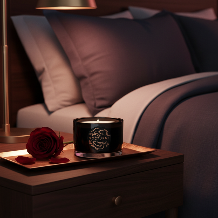 NOCTURNE DARK ROSE TRAVEL CANDLE 70G