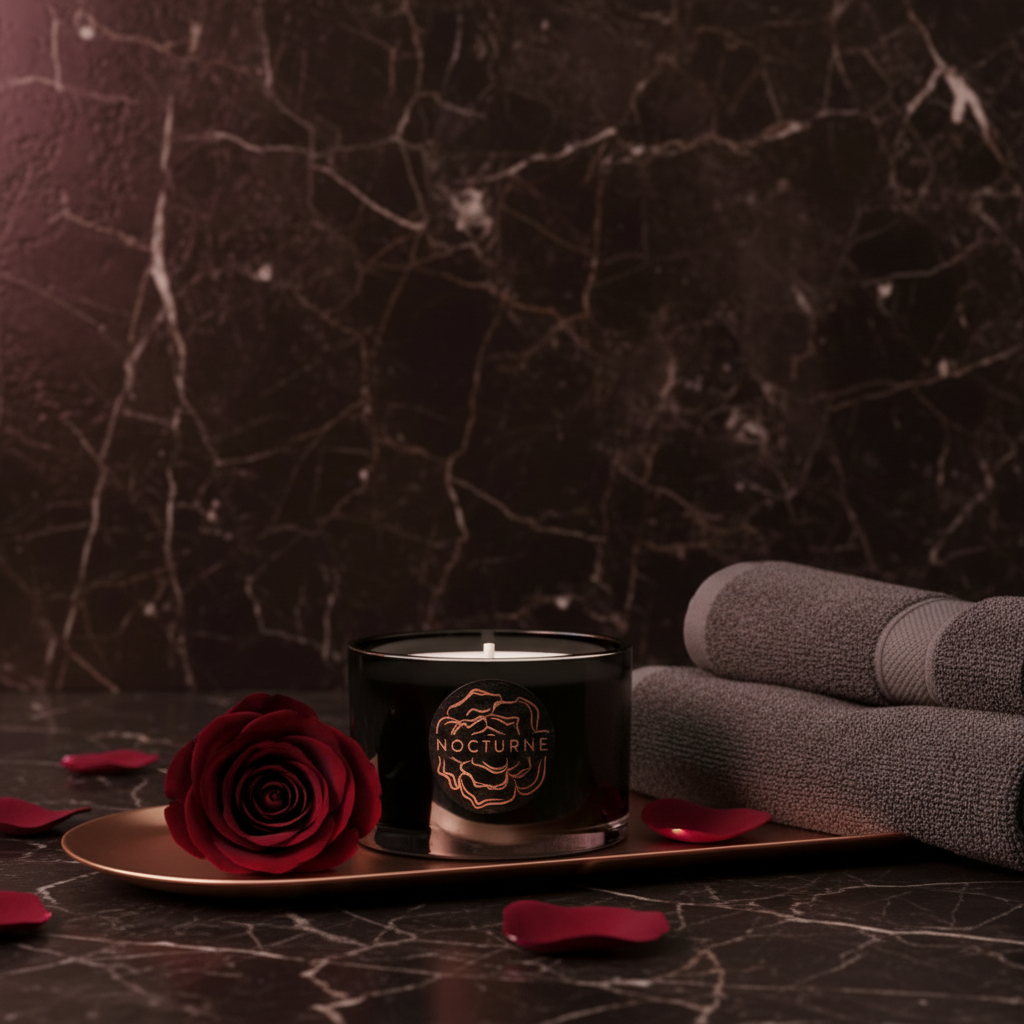 NOCTURNE DARK ROSE TRAVEL CANDLE 70G