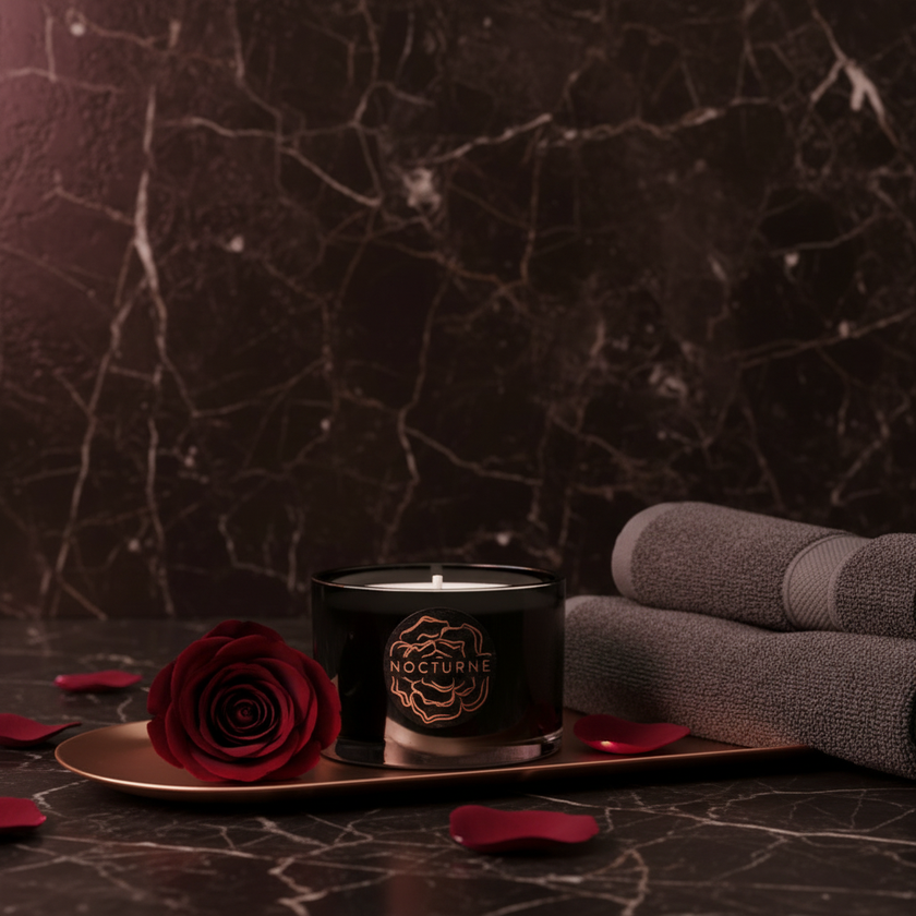 NOCTURNE DARK ROSE TRAVEL CANDLE 70G