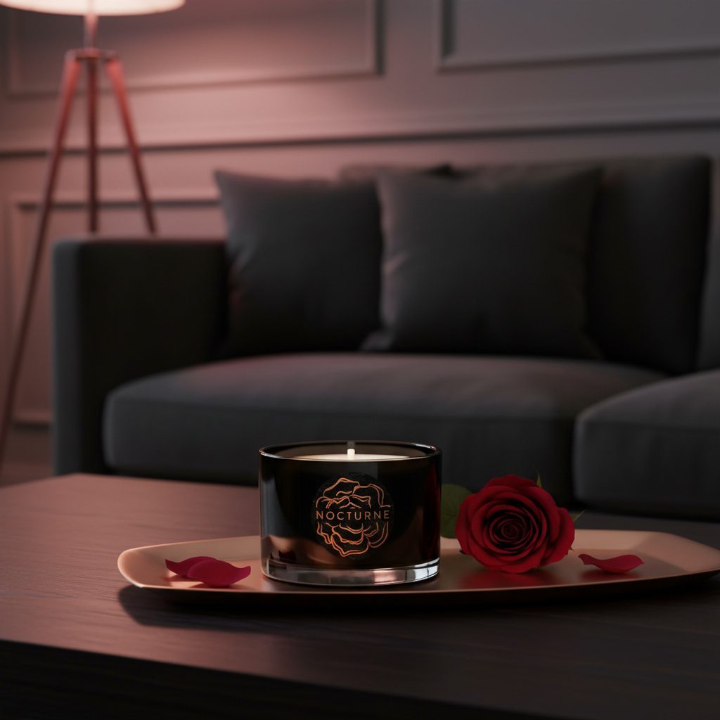 NOCTURNE DARK ROSE TRAVEL CANDLE 70G