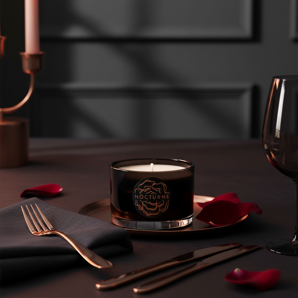 NOCTURNE DARK ROSE TRAVEL CANDLE 70G