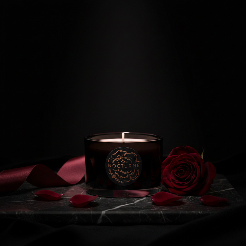 NOCTURNE DARK ROSE TRAVEL CANDLE 70G
