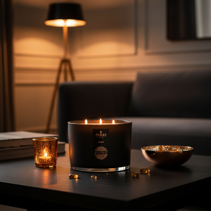 AMBER 3 WICK SCENTED CANDLE 350G