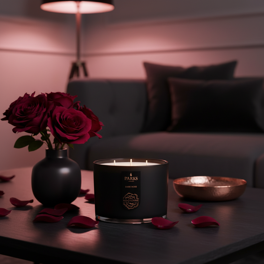 DARK ROSE 3 WICK SCENTED CANDLE 350G