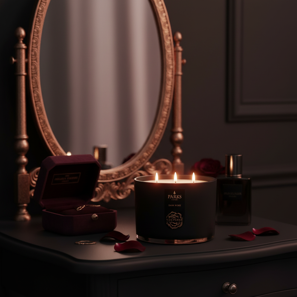 DARK ROSE 3 WICK SCENTED CANDLE 350G