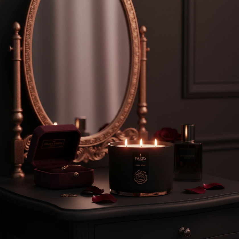 DARK ROSE 3 WICK SCENTED CANDLE 350G