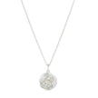 Halskette aus rosa Opal und Perlen-Emaille „Sternennacht“ in Silber