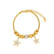 Stellina Luxe 18k vergoldetes Sternenanhänger-Armband