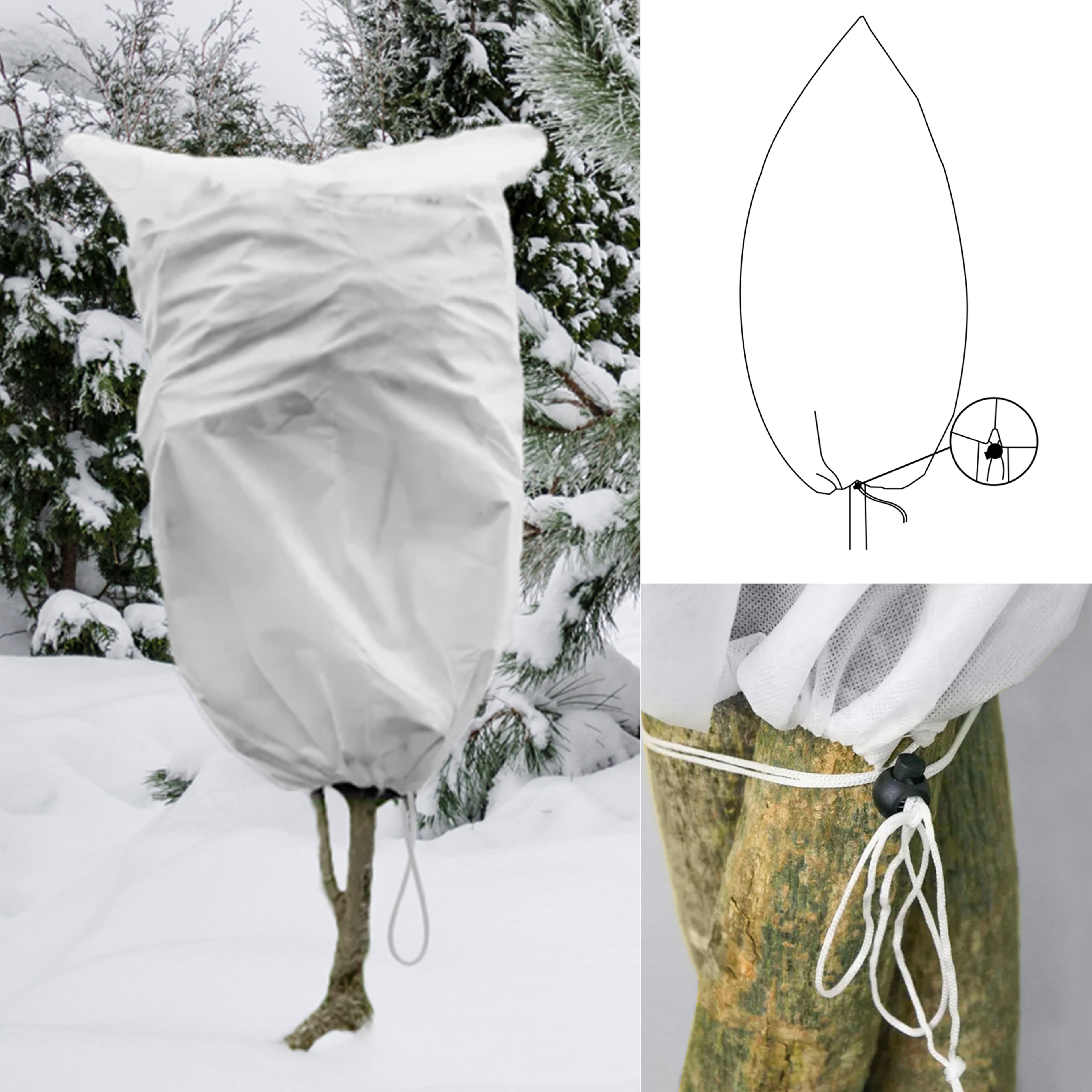 Protective Plant Cover, 50gsm Sack with Cord, Diameter: 57 cm, Size: 0.9m × 1.5m