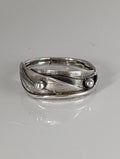 Silver Steed Delicate Silver Leaves ring with Silver Buds