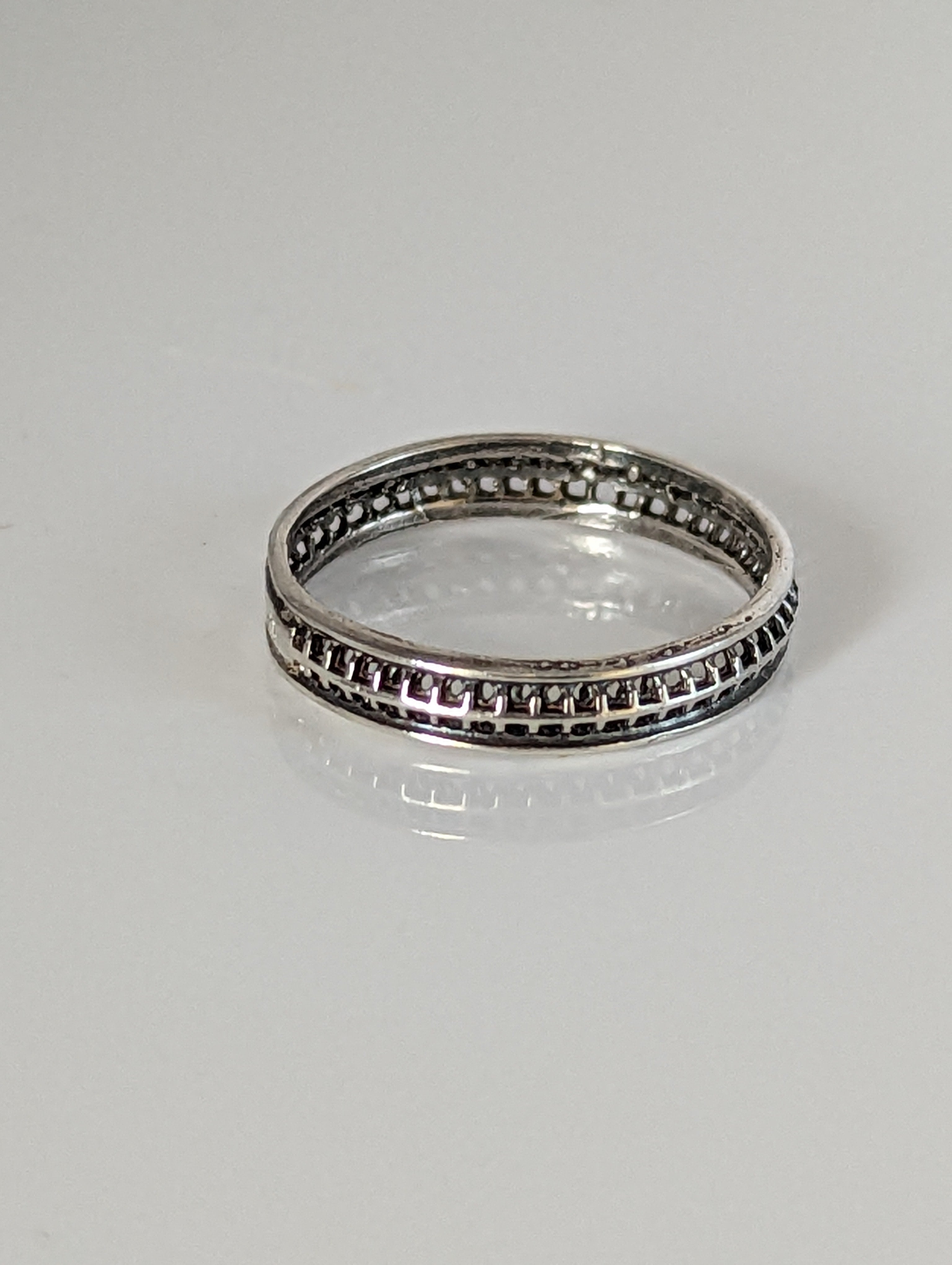 925 Sterling Silver Filigree Ring – Elegant Handmade Band for Nature Lovers