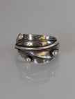 925 Silver Leaves Ring with Silver Buds – Nature-Inspired Gift