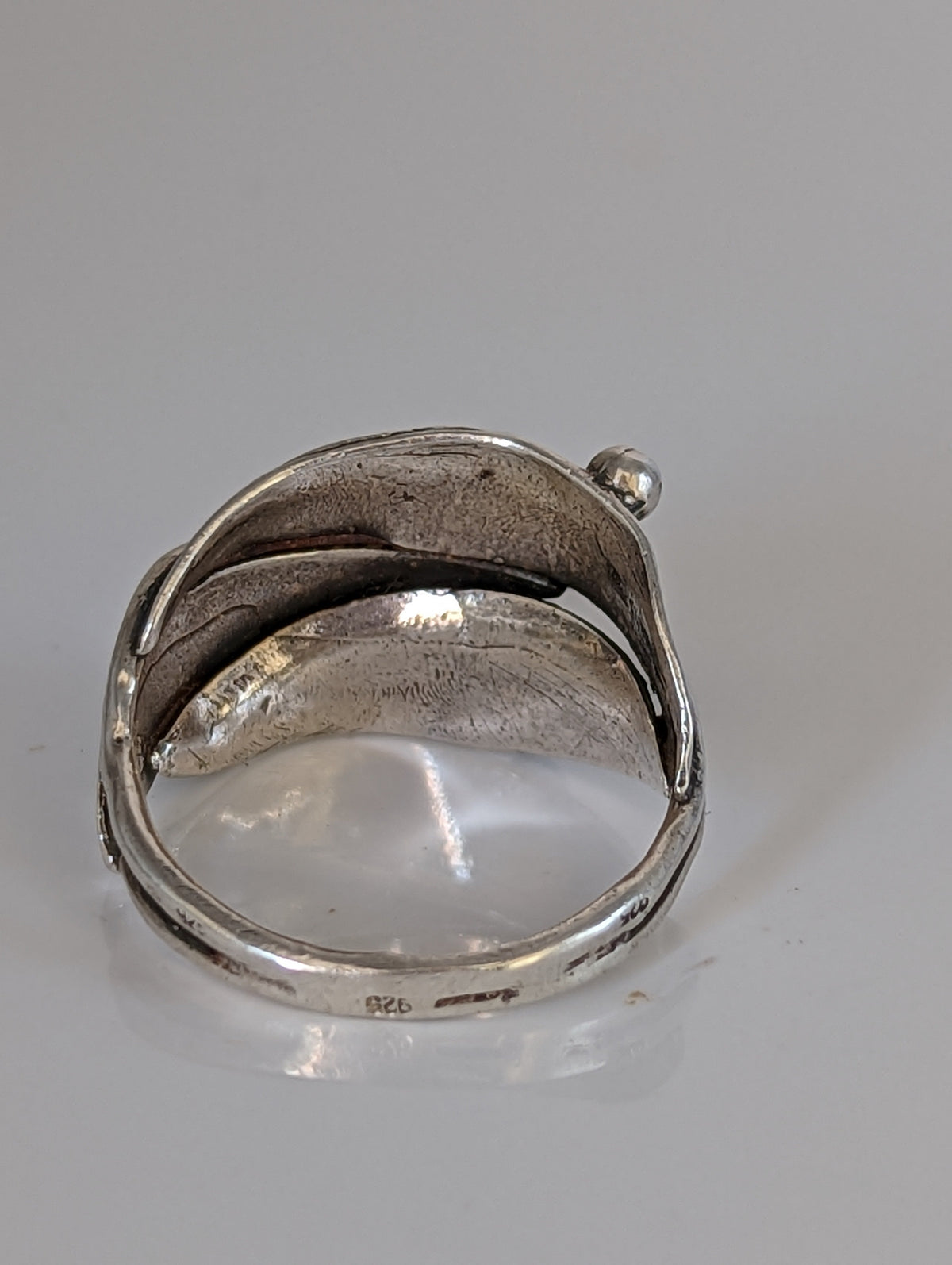 925 Silver Leaves Ring with Silver Buds – Nature-Inspired Gift