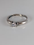 Silver Steed Silver Round Zirconia Ring