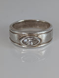 Silver Steed Silver Zirconia Band