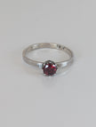 Silver Steed Silver Ruby Zirconia Ring