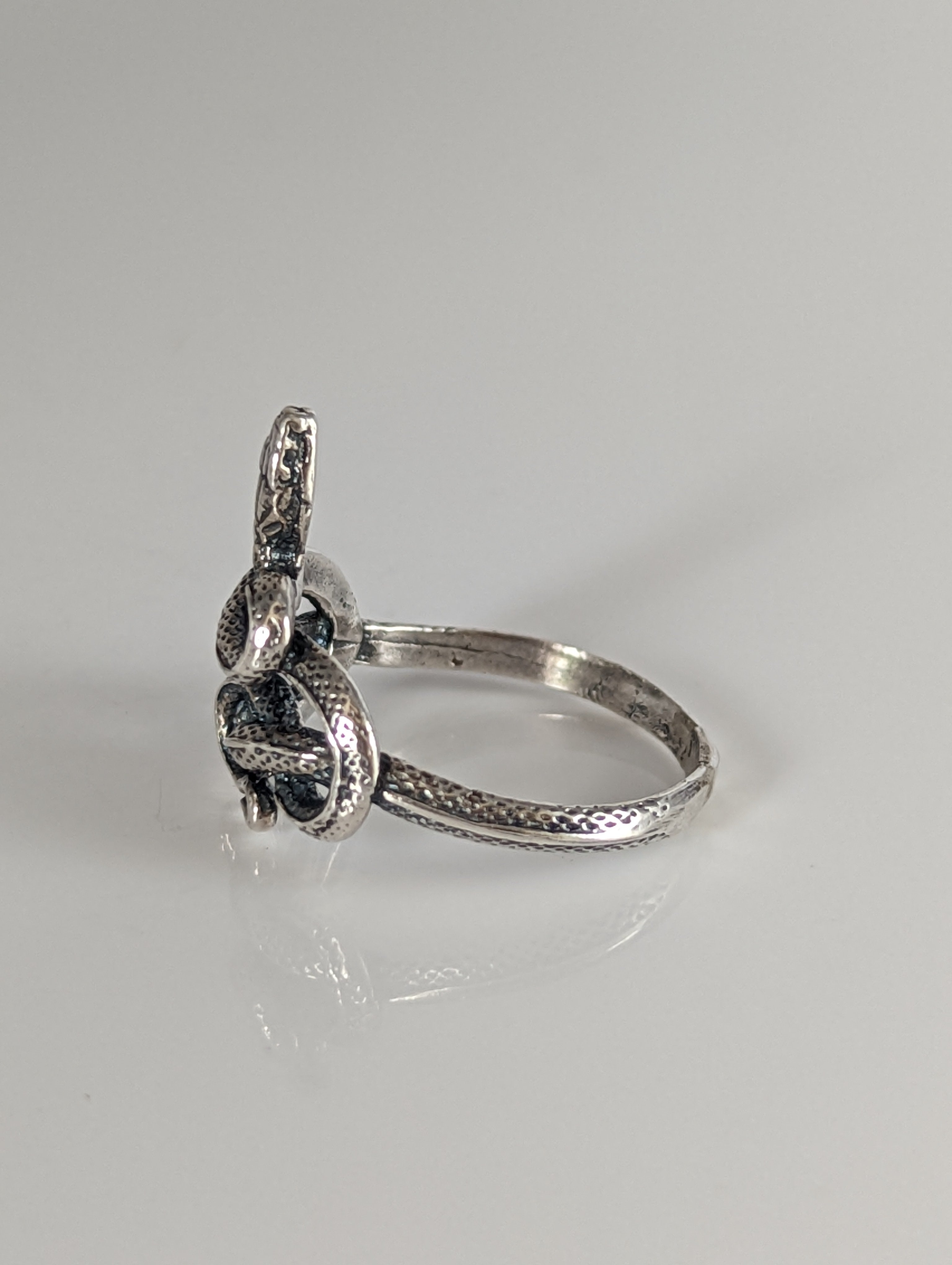Silver Steed Snake Silver Ring