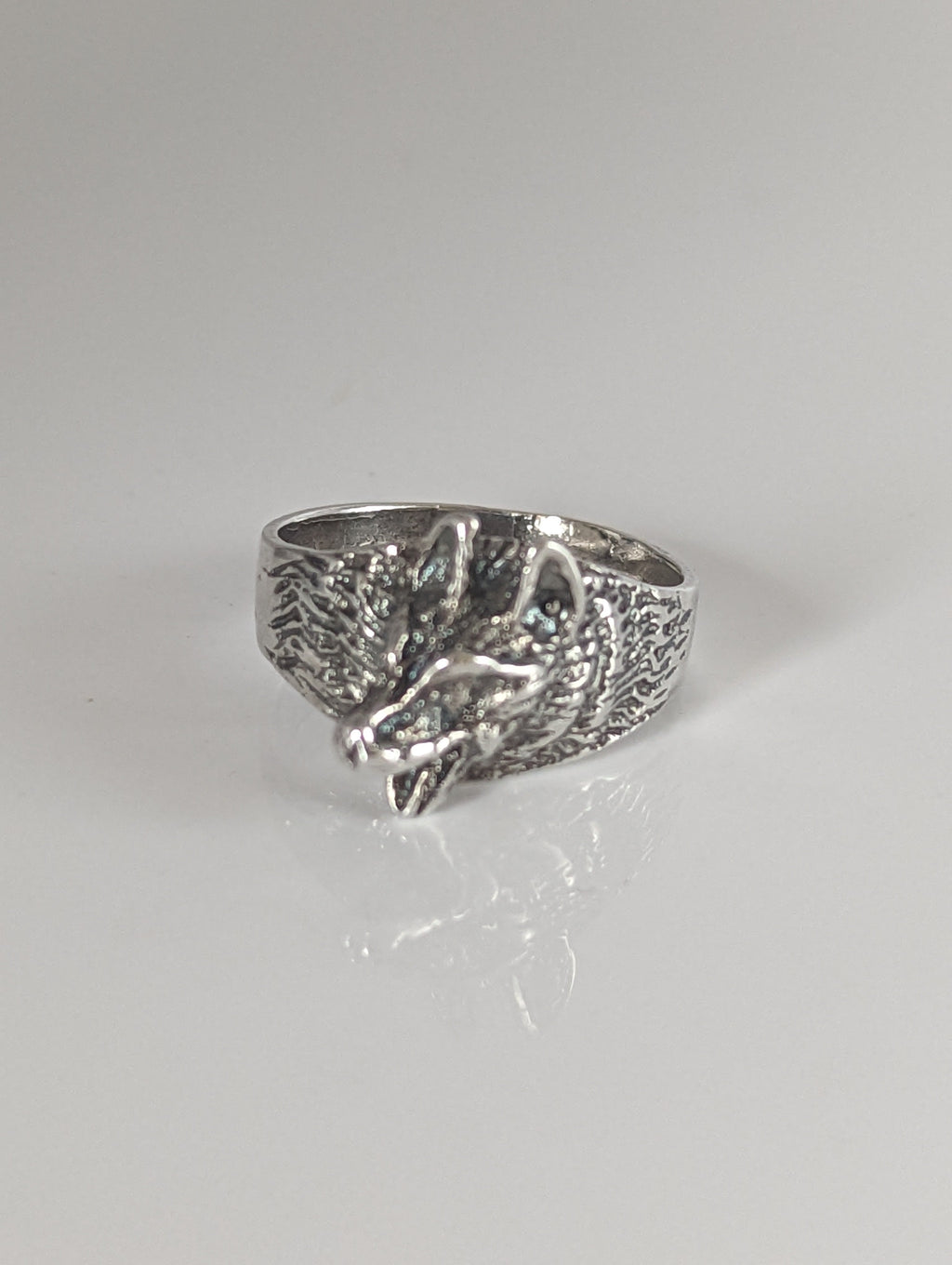 Silver Steed Wolf Silver Ring